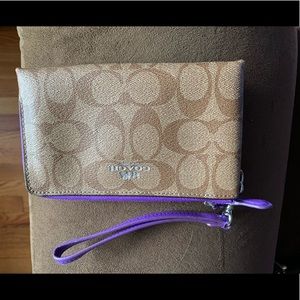 Coach wristlet with strap